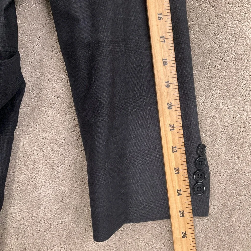 Brooks Brothers 346 Suit Men 46 RG Gray Glen Plaid Neutral Classic Wool Stretch